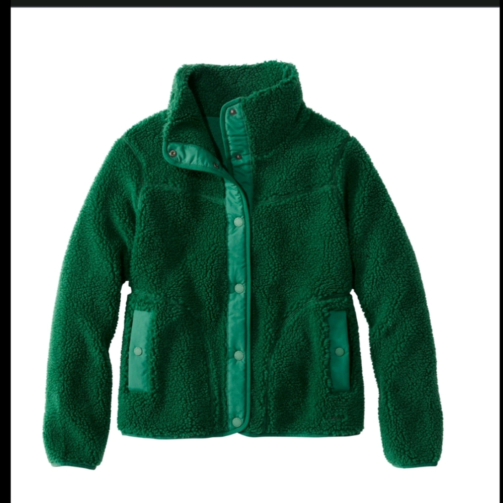 L.L. Bean Forest Green Teddy Jacket